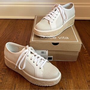 Dolce Vita white espadrille wedge sneakers. Size 7.5